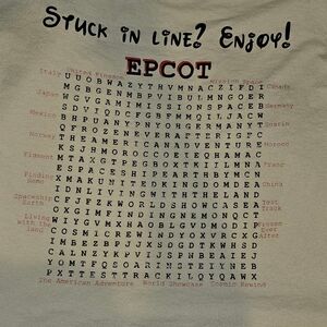 EPCOT Word Search Graphic T-Shirt